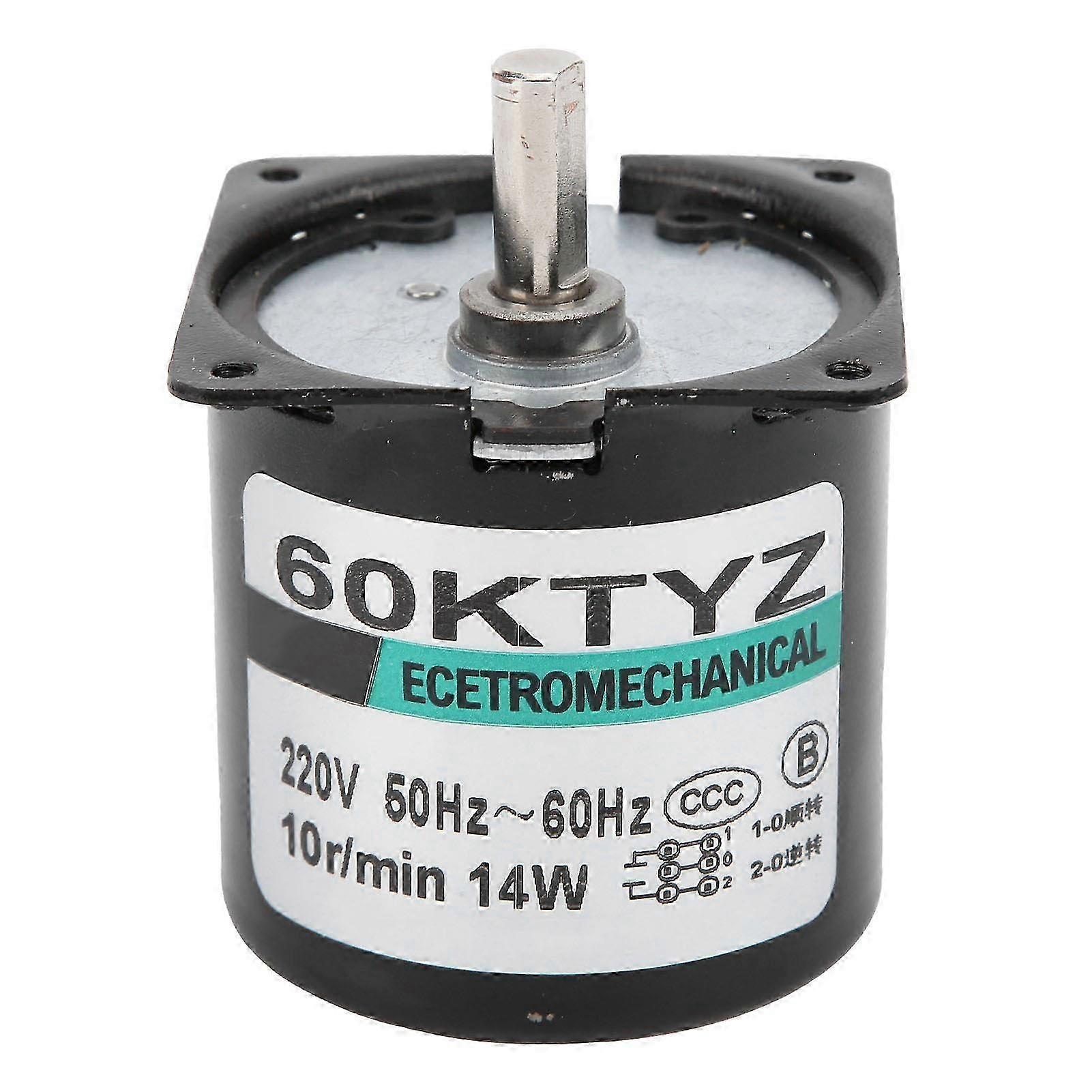 Mini Motor AC Synchronous Metal Gear Slow Speed Permanent Magnet DIY Generator Equipment 14W10rpm/min AC220V