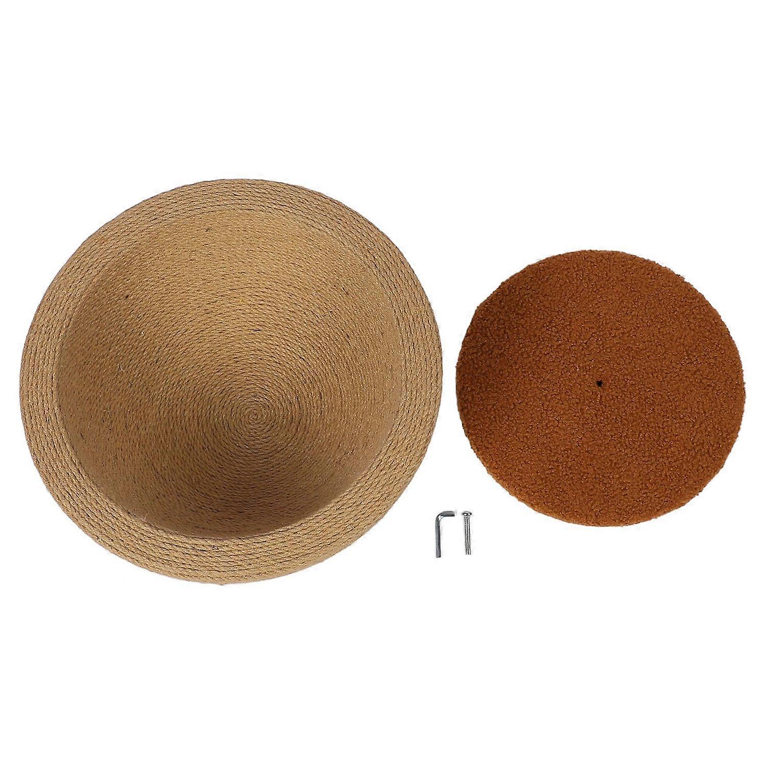 Cat Scratching Board Bowl Multifunction 2 in 1 Sisal Cat Scratcher Lounge Bed For Kitten Balanced St