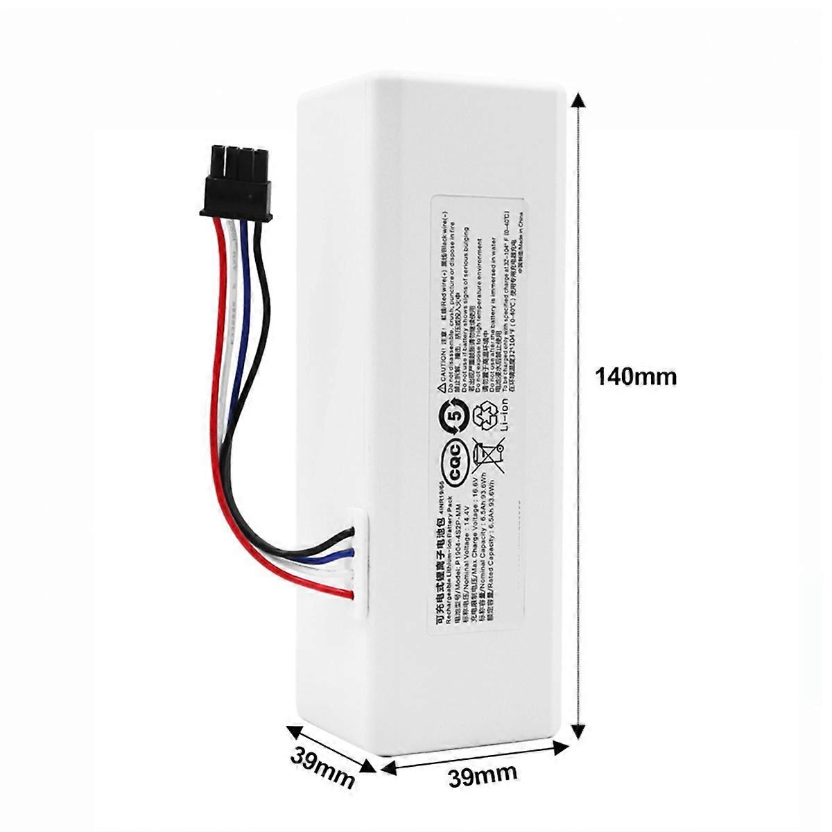 6500mAh 14.4V Rechargeable Li-Ion Battery Replacement for Mija 1C STYTJ01ZHM Robot Vacuum Cleaner 1