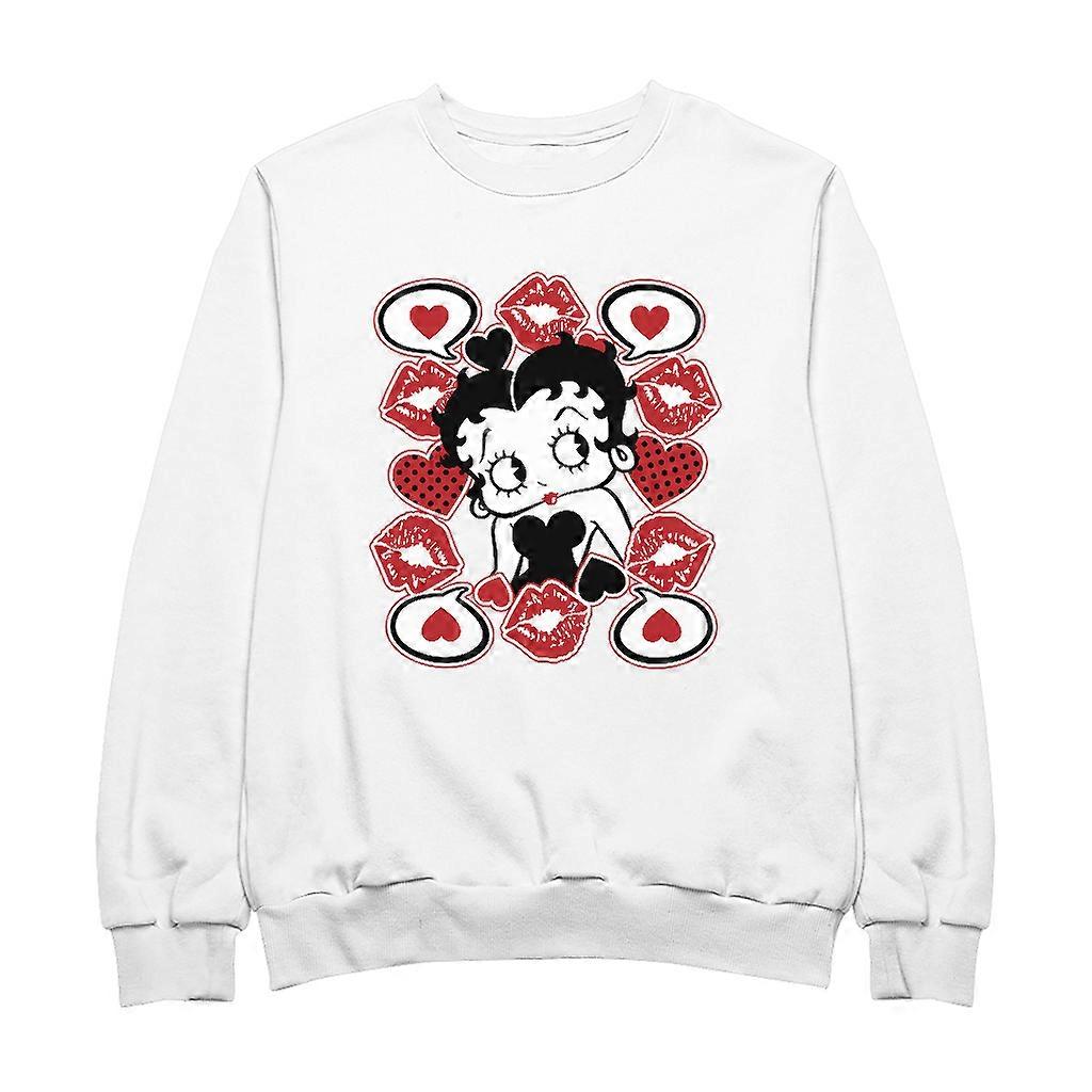 Betty Boop Lips & Hearts Women's Sweatshirt