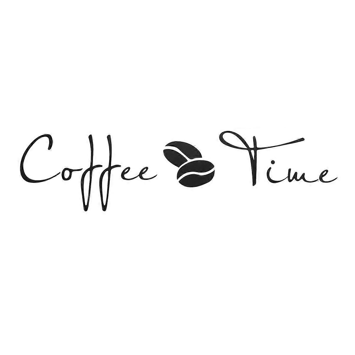 Removable Wall PVC Sticker Decals Decor Art Black - Coffee time
