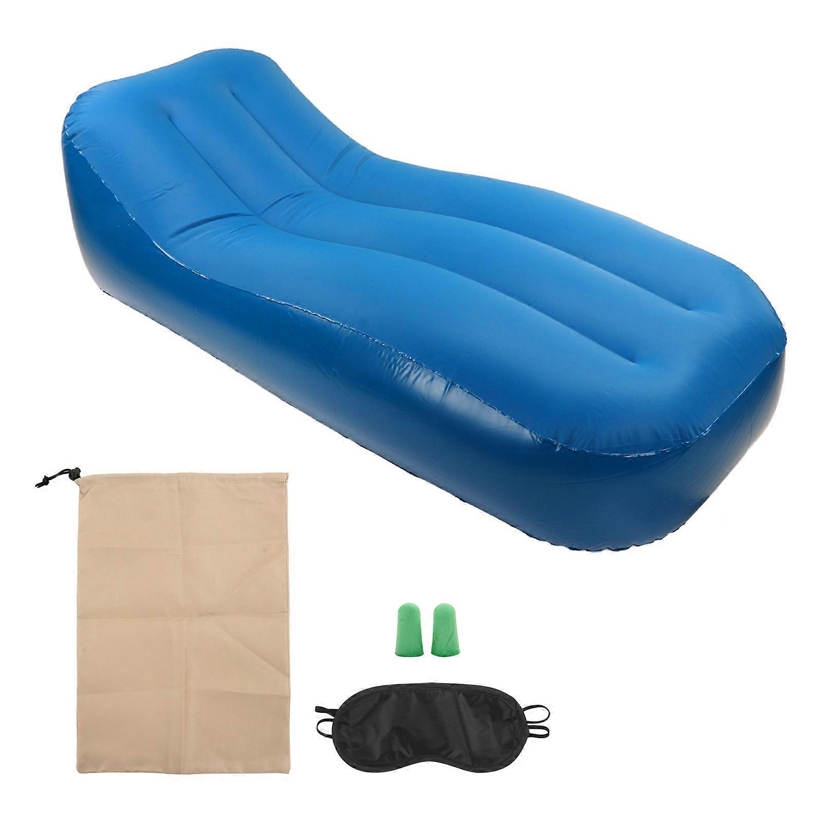 Tear Resistant Inflatable Couch, Camping Accessories, Durable Polyester, Easy Inflating, Portable Lightweight, Leak Proof Design, Anti Deflation