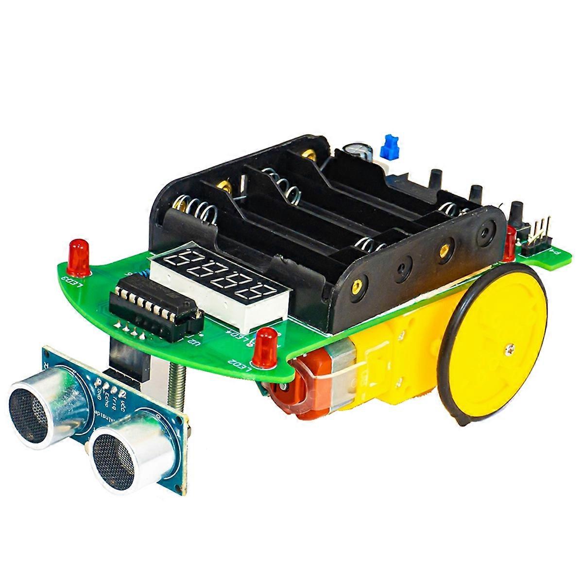 DIY Ultrasonic Ranging and Obstacle Avoidance Car Welding Kit