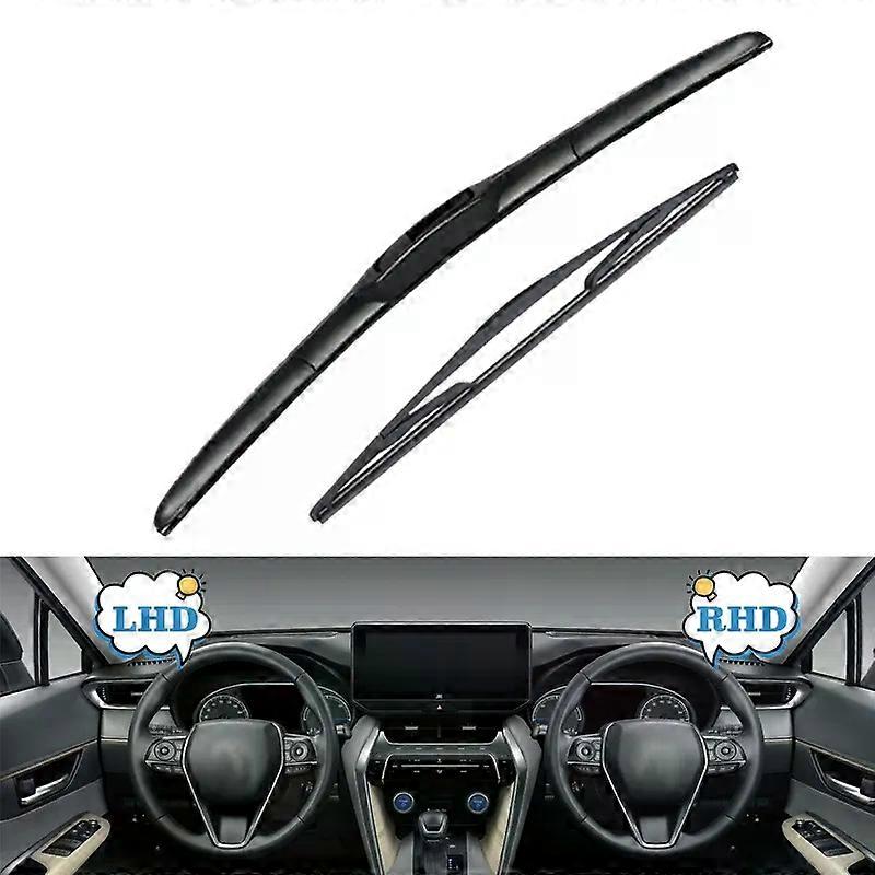 For Front Rear Hybrid Wiper Blades Set For Toyota Aygo 2005 - 2014 AB10 AB 10 Rear Windshield Wiper Window Windscreen Motor 2010 Cap