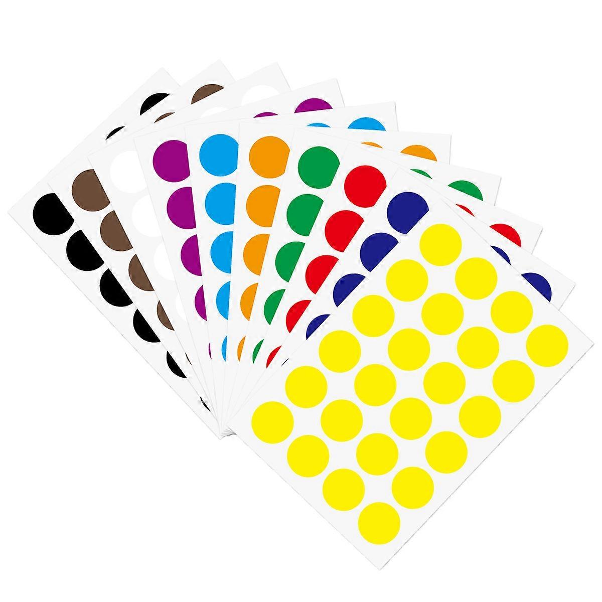 2400 PCS Colored Dot Stickers 1.9cm 10 Color, Coding Labels Circle Dot Stickers for Toddlers Office,Classroom,Bright Student Color Stickers Dots(10