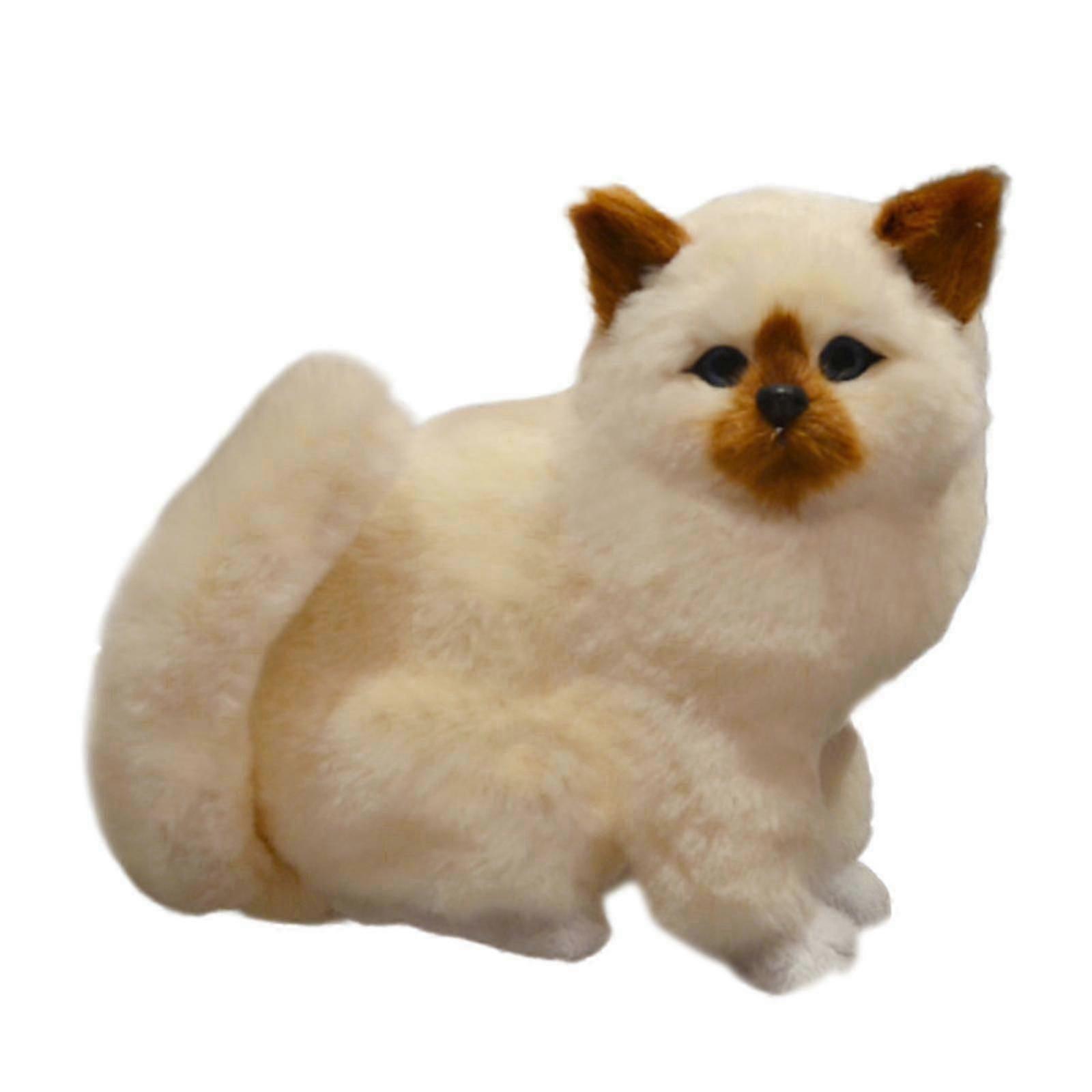 Cat Statue Desk Collection Craft Cat Figurines for Bookshelf Home Decor Kids Style A
