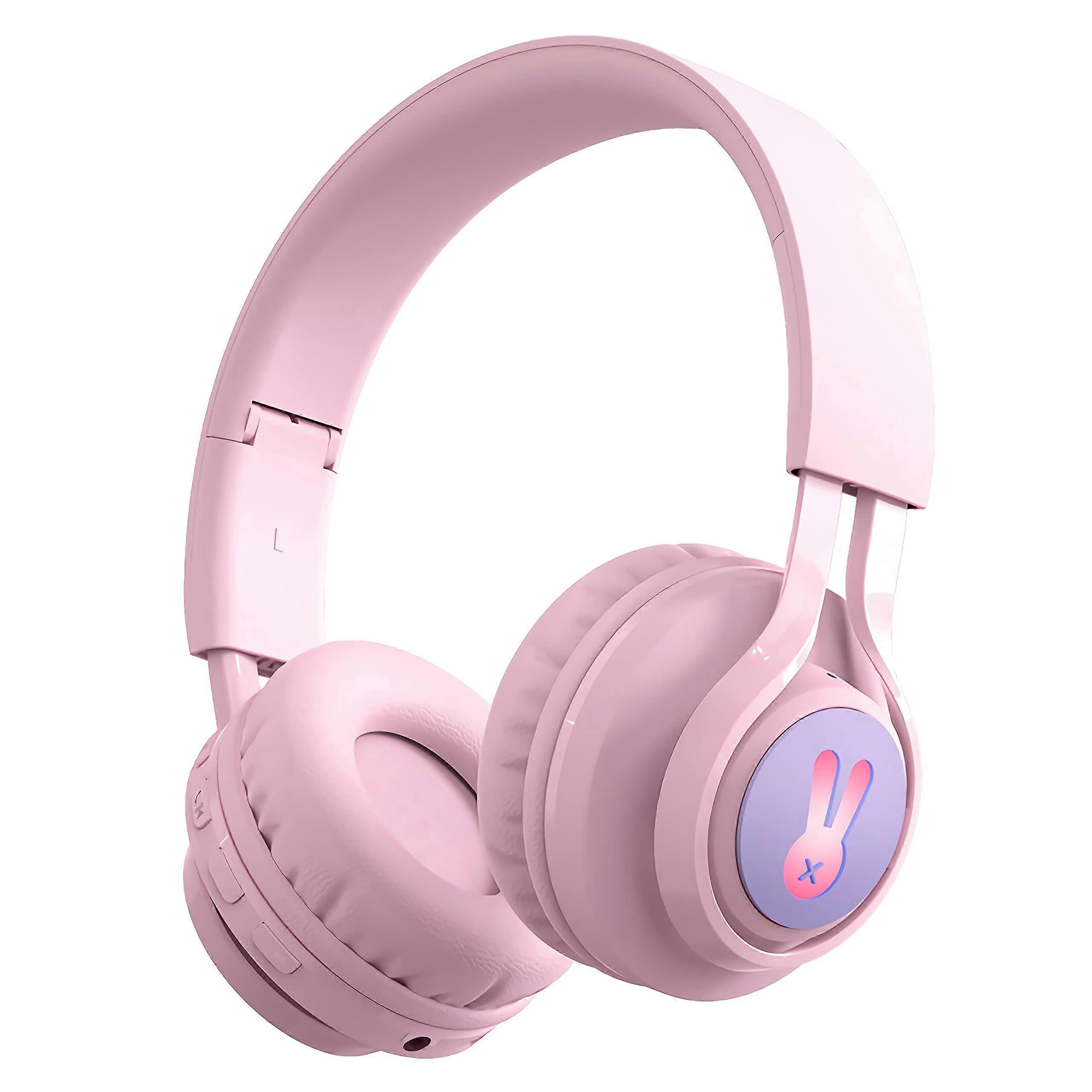 Kids Bluetooth Headphones,85db Volume Limit,Hearing with Protection,Wireless Mic,2 Modes,2 Ways,LED Light