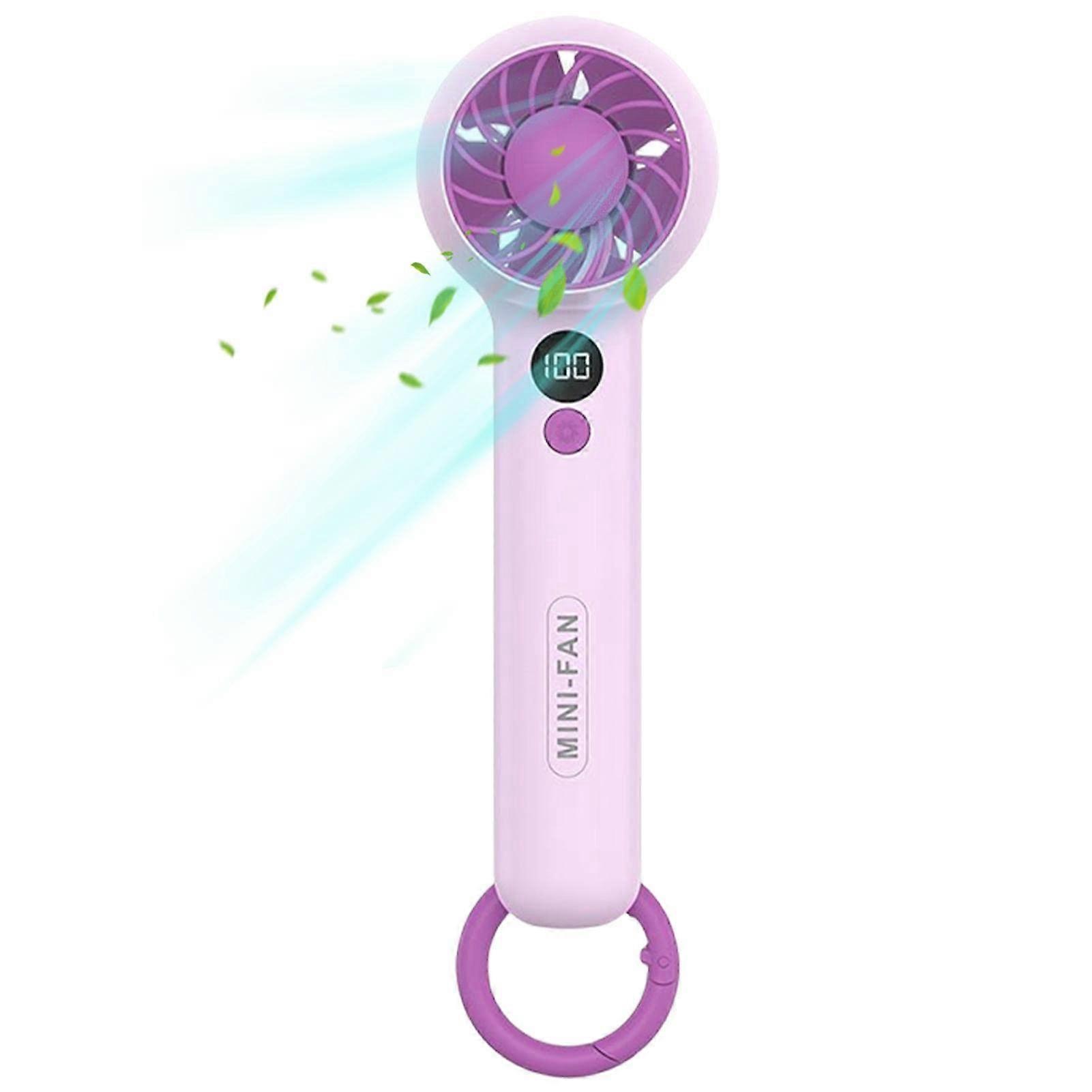 Personal Fan Handheld Portable Battery Powered 1200mAh Fan with Power Display, 3 Speeds, Quiet Airflow for Hiking