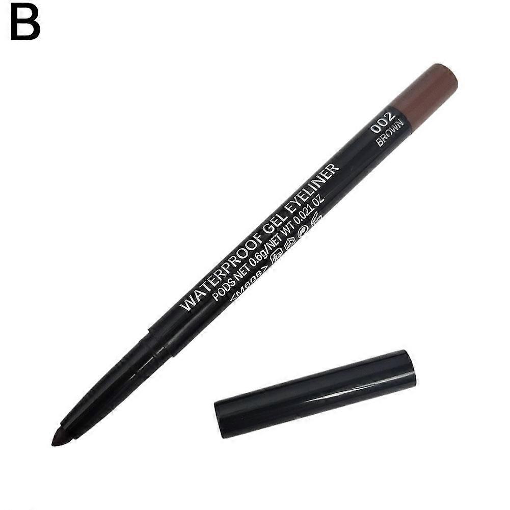 Brown (B)$ Automatic rotating gel eyeliner pencil eyebrow pencil dual-purpose makeup thick pen core