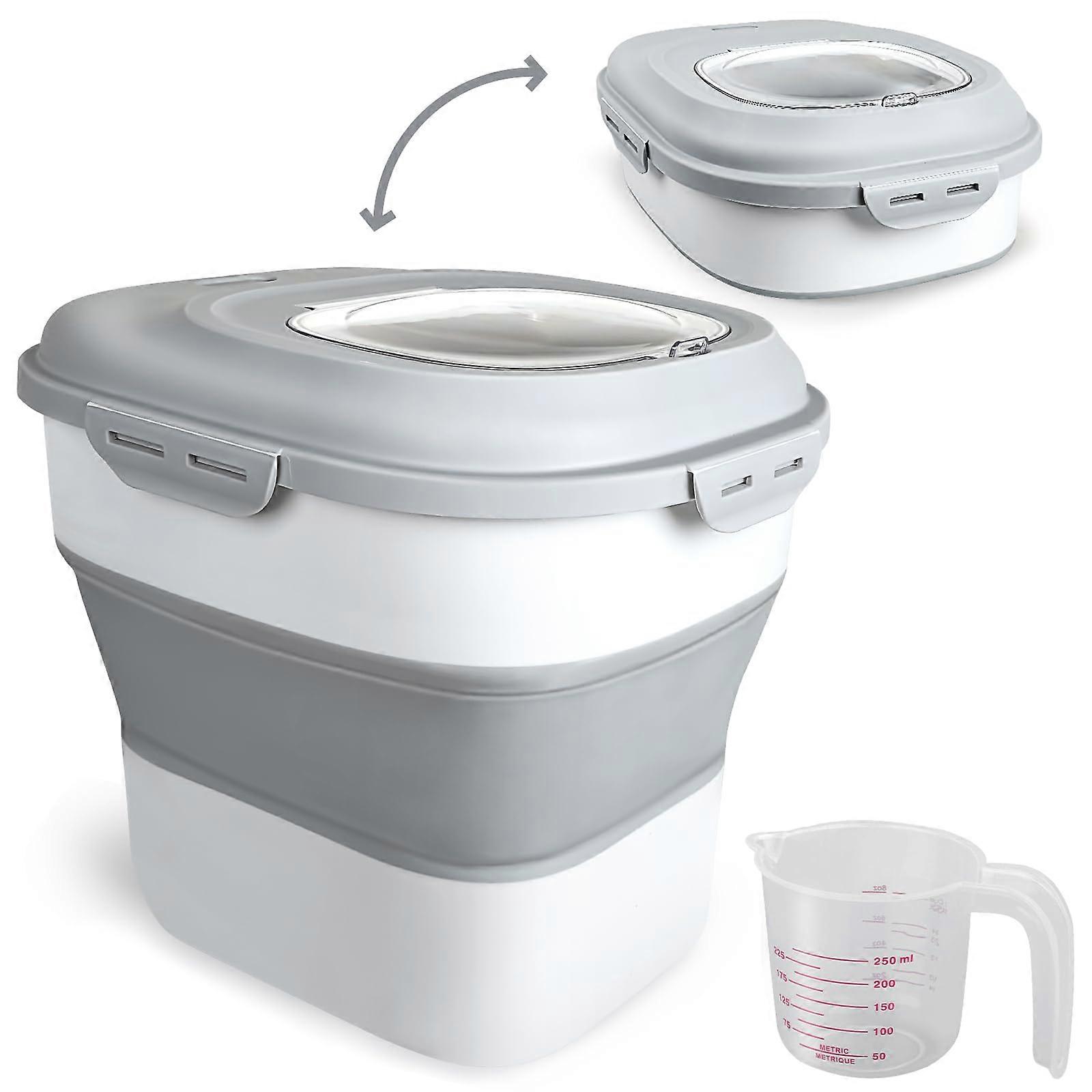Grain Rice Storage Calls, 20 to 50lbs Foldable Dry Food Distributor Boxes Air -proof coating wheel