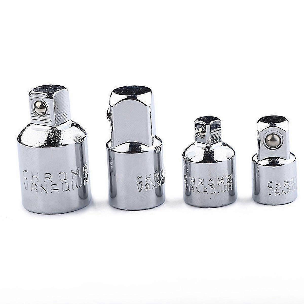 4pcs Ratchet Adapter Ratchet Socket Adapter 1/2 to 3/8-3/8 to 1/2-1/4 to 3/8-3/8 to 1/4 Socket Reducer for Sockets and Bits