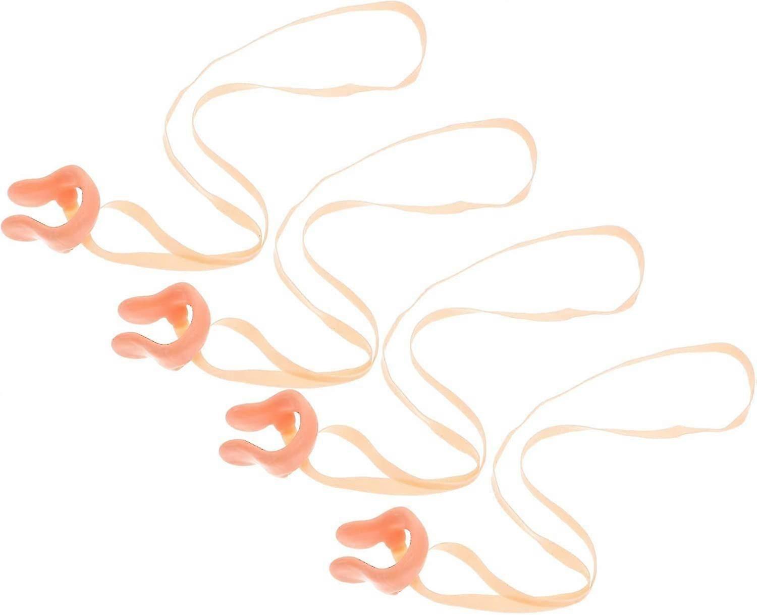 4 قطع سيليكون السباحة الأنف كليب مع حزام حماية الأنف السباحة التبعي للأطفال والكبار