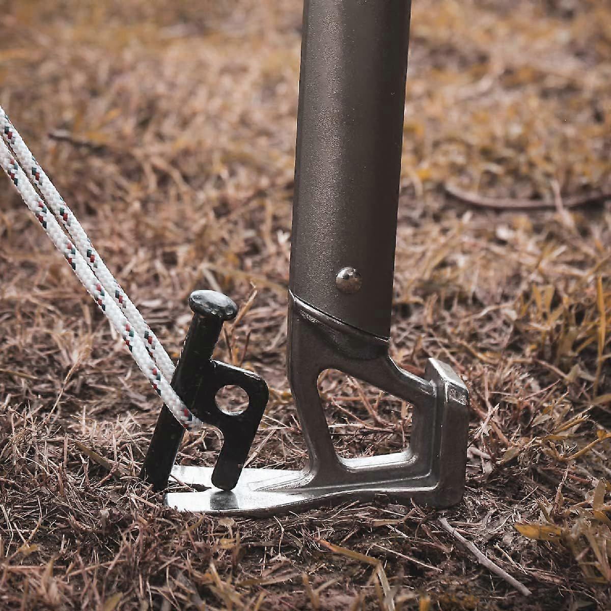 Tent Hammer Aluminum Camping Mallet Light Extractor Multifunctional Tent Pile Hiking Awning (Silver)