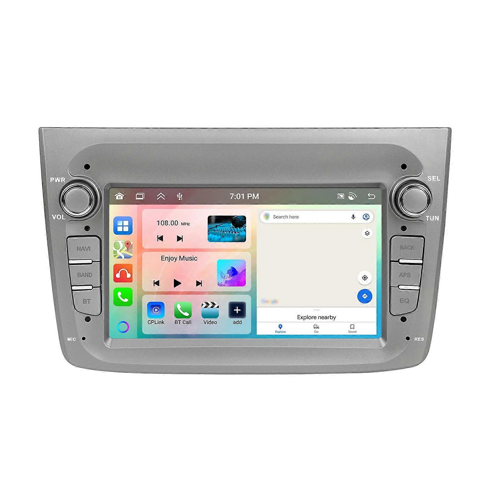 Pour Alfa Romeo MITO 2008-2016 7 pouces écran horizontal Android 15 Carplay Car Center Control machine intégrée