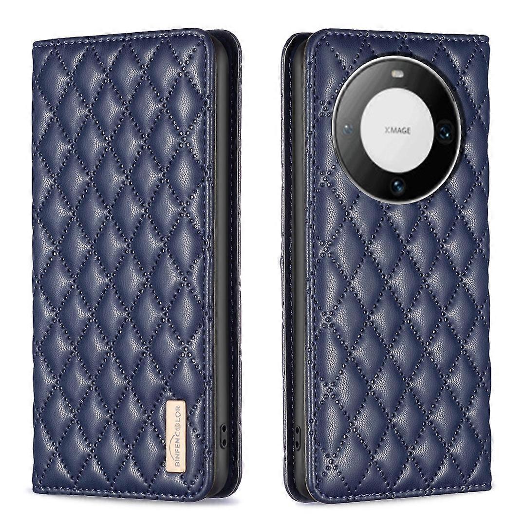 Diamond Lattice Magnetic Leather Flip Phone Case