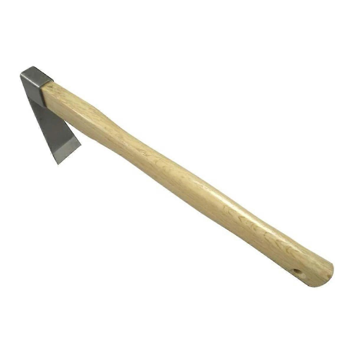 Forged Hoe Garden Tool, Wooden Handle for Digging & Weeding