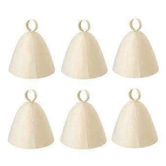 6 Pcs Sauna Hat Felt Bath Hat Russian Wool Banya Hat Ukrainian Head Protection Absorbent Sauna Women Sauna