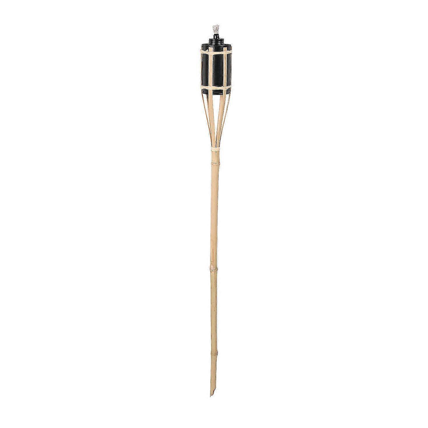 32Inch Bamboo Seashell Polynesian Tiki Torches Decorative Party Lights for Luau, Backyard Events, and Outdoor Celebrations 3 Pieces