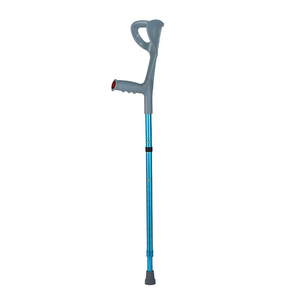 Foldable Forearm Crutch, Aluminum Walking Stick, Height Adjustable, Ergonomic Handle with Comfortable Grip 2ZG0IGM (Blue)