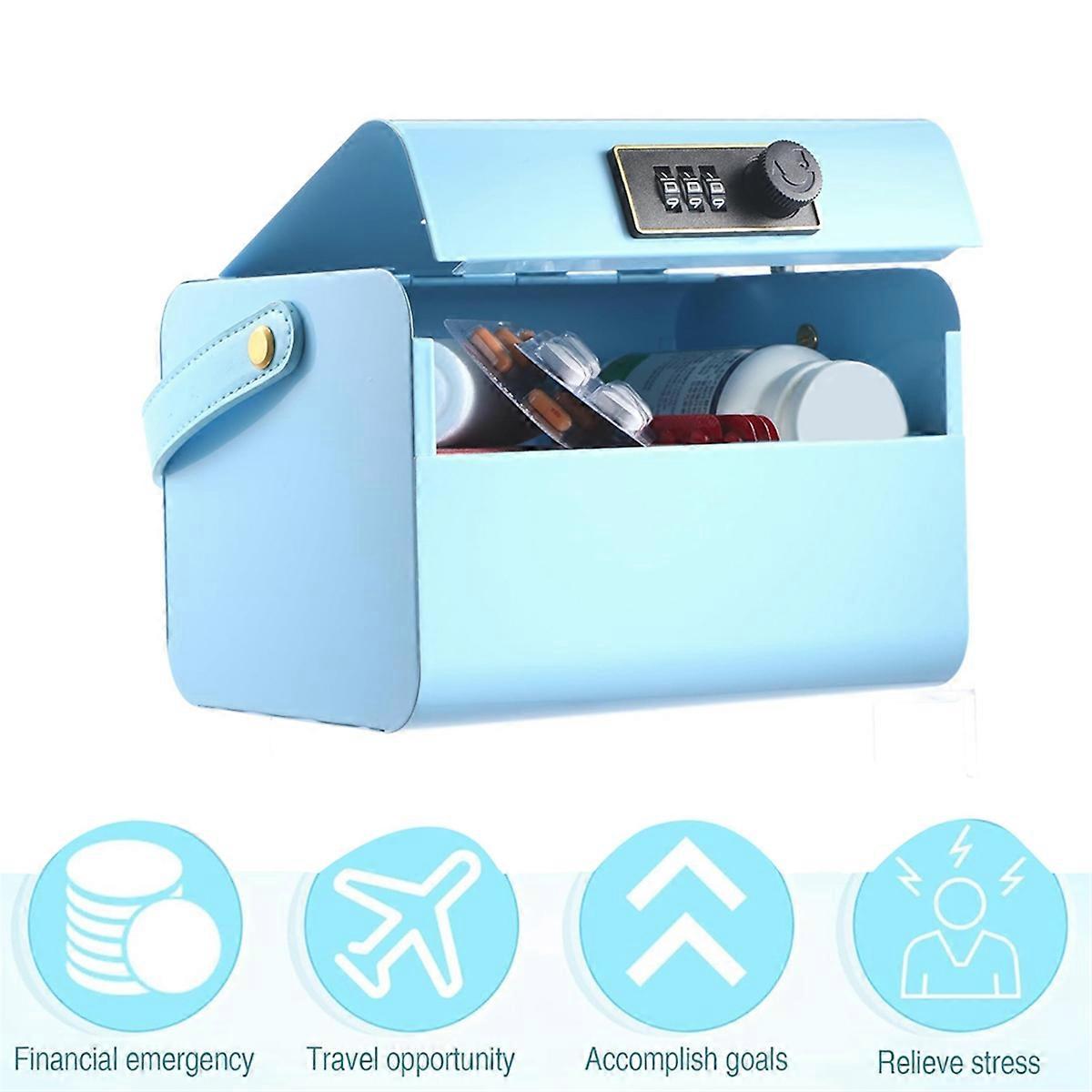 Piggy Bank for Kids 5-12 Years Old,Portable Kids Safe Bank with Code,Small Cash Box with Combination