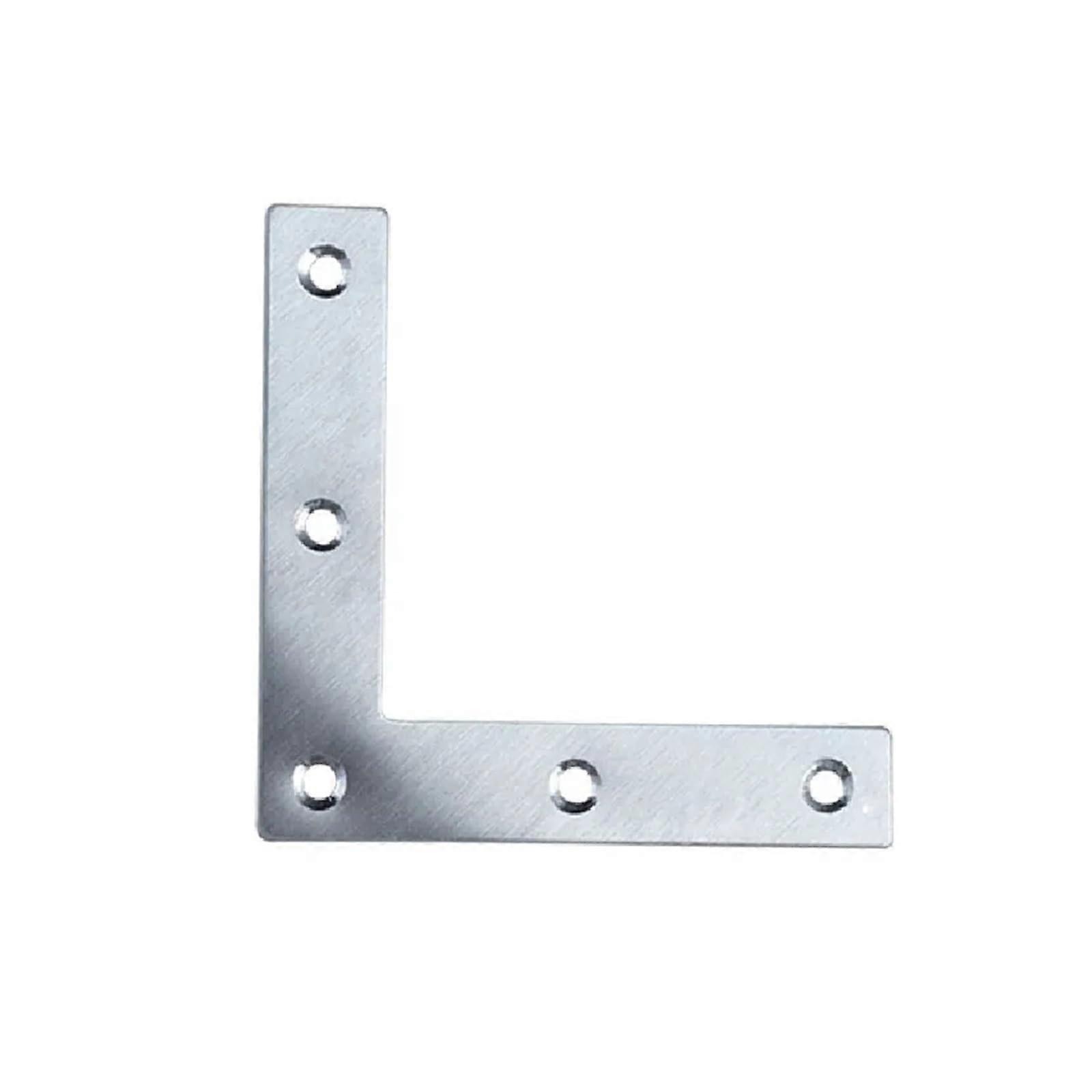 4Pcs Stainless Steel Angle Code L 90 Degrees Fixed Angle Iron Reinforcement Steel Sheet Support Furniture Hardware Fittings(50mmX50mm)