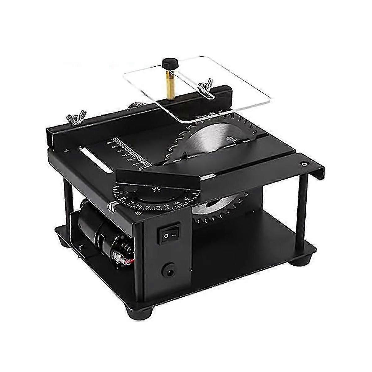 Table Saw, 0-90angle Adjustable Woodworking Cutting Speed 1000-3000r/min For Wooden Model Crafts M