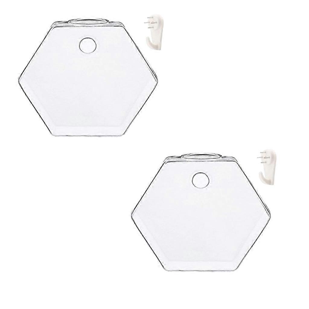 2x Wall Hanging Planters Glass Vase Hexagon Containers Succulents Orbs 13cm