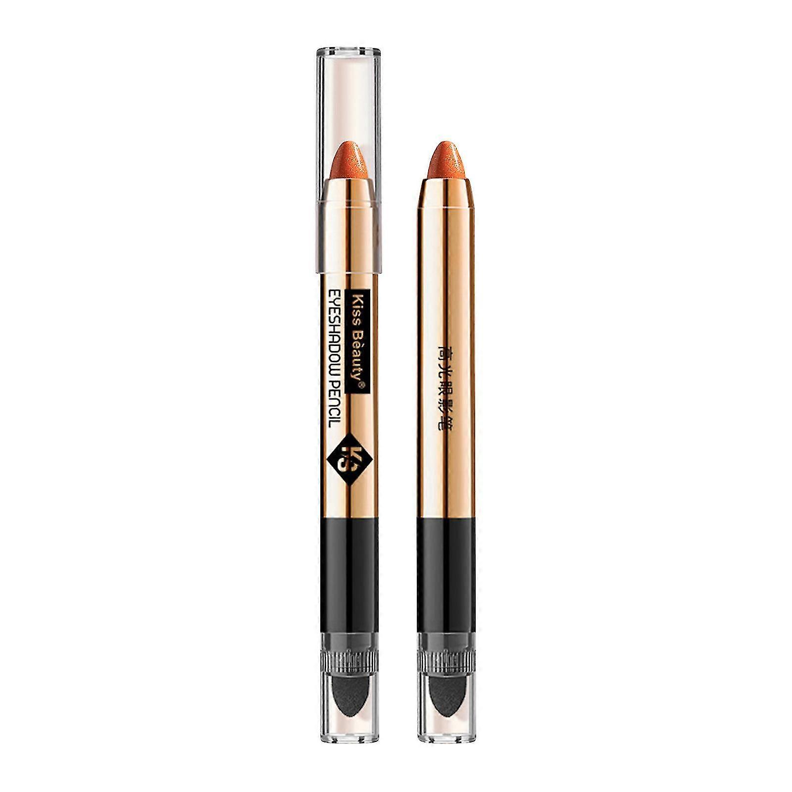 High-gloss Eyeshadow Pen One-stroke Shaping Double-ended Eyeshadow Stick,Cream Shimmer Smooth Eyeshadow Pencil PU6665