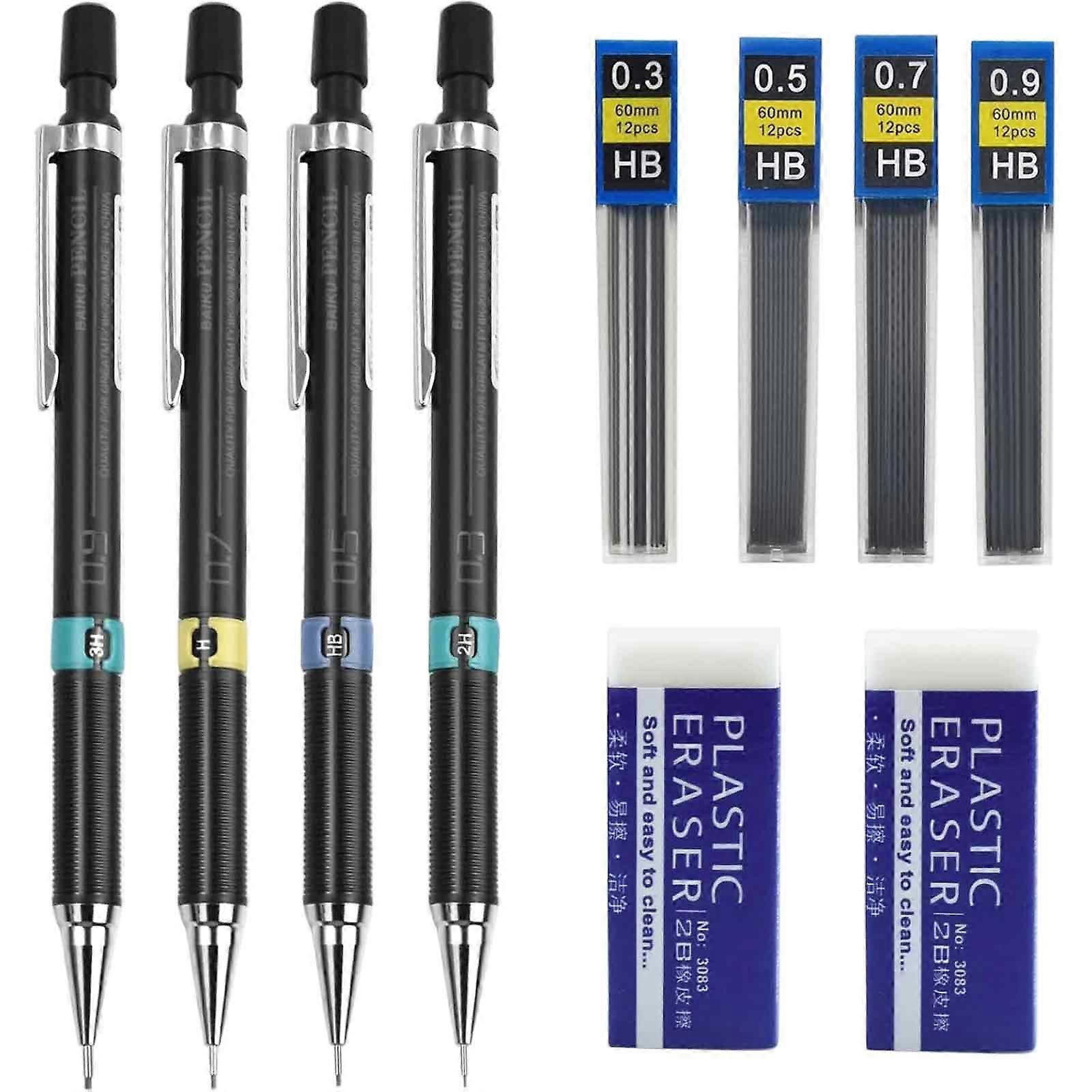 10 piece drawing automatic pencil set