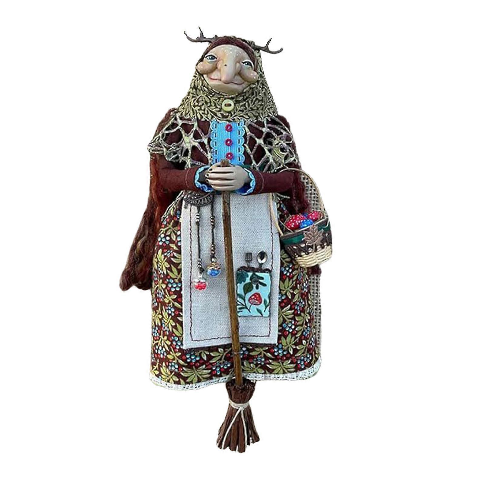 魅惑的な幸運の料理人形手作りキッチン魔女人形ユニークな家の装飾、料理人形キッチン吊り下げ装飾