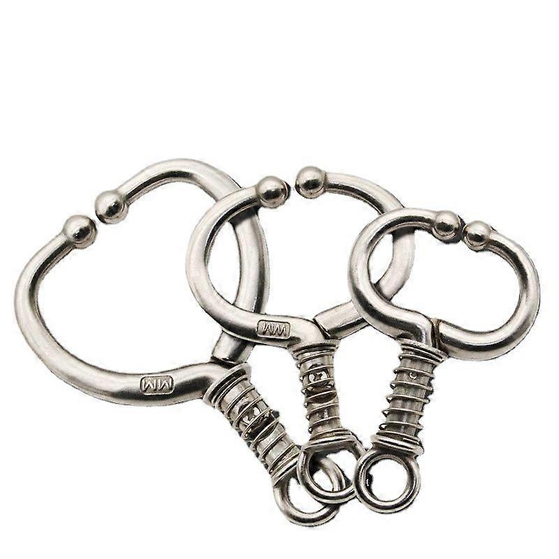 Spring-Loaded Stainless Steel Cow Nose Ring No-Piercing Calf Weaning Hoop Comfortable Cattle Traction Weaner Ring For Farm Management