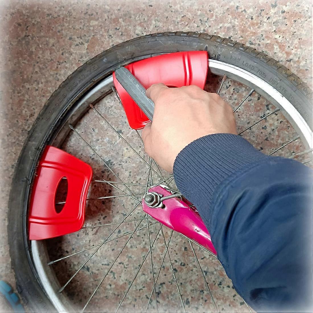 Wheel Rim Shield Protector Tool for Motorcycle Bike ATV 2PCS, Red