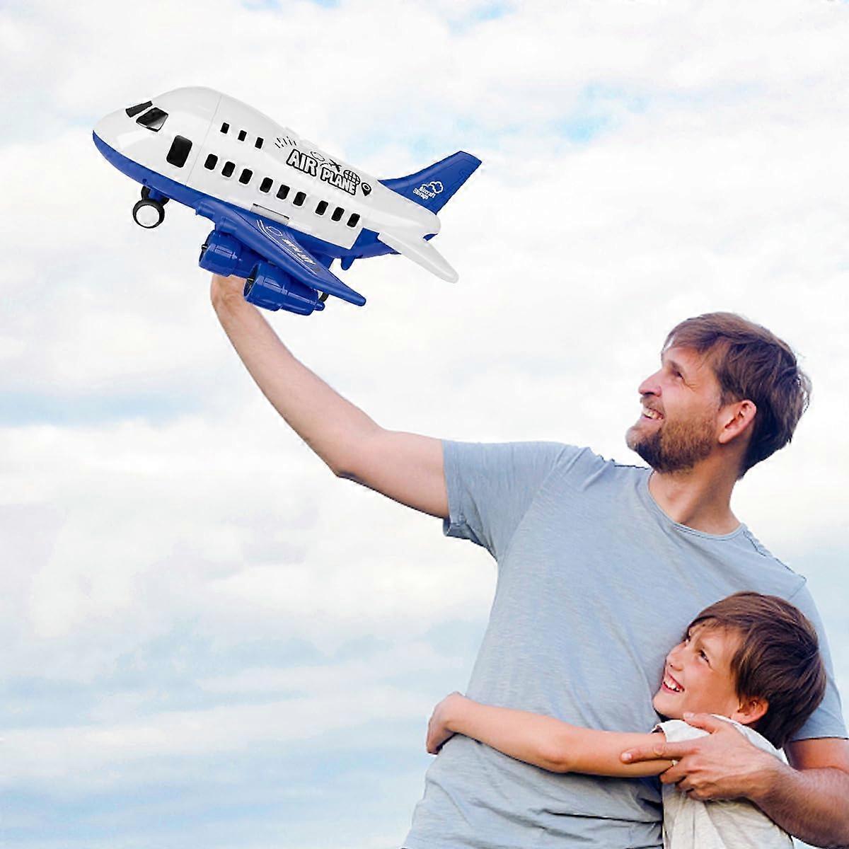 DIY 's Airplane Toy Set Large Model Inertia Cars, Birthday Gifts, Color Box