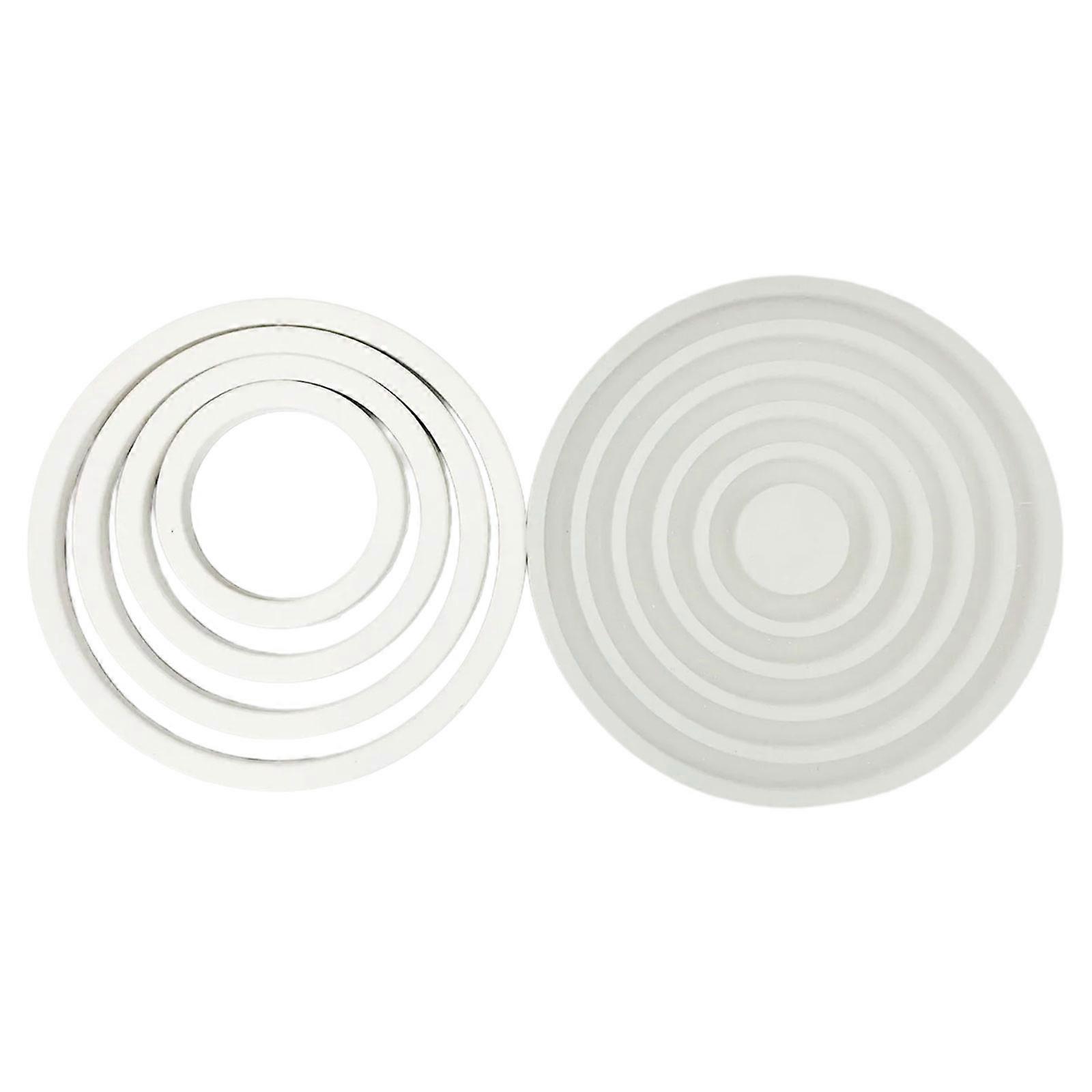 5 Cavities Pendant Silicones Molds for Making Hanging Ornament, Circular Shaped Resins Molds for Epoxy Resin Casting Multicolor