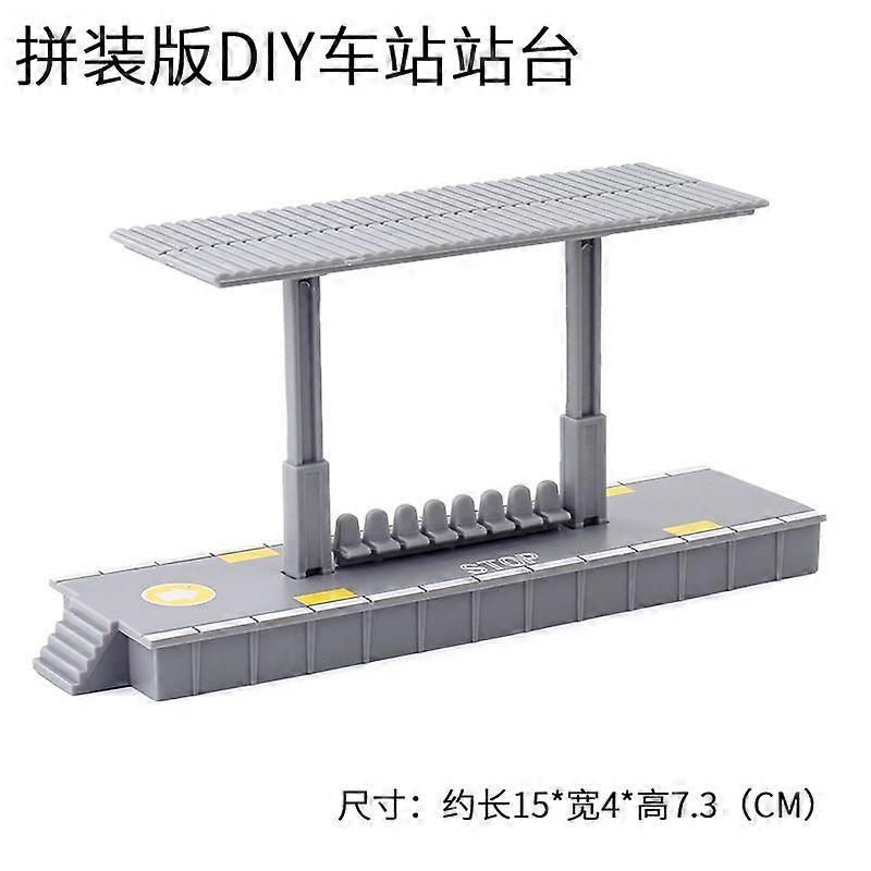 4pcs Diy Train Platform Model Plastic Railway Station Platform For Kids Simulation Station Toy For Pretend Train Building Accessories For Children