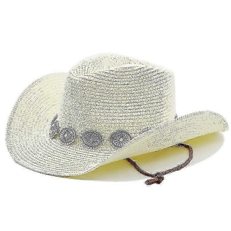 الصيف الجديد الرجال النساء القش جوفاء قبعة رعاة البقر الغربية أنيقة سيدة فاسق العلامة التجارية Sombrero Hombre راعية البقر في الهواء الطلق الجاز شاطئ الشمس قبعة