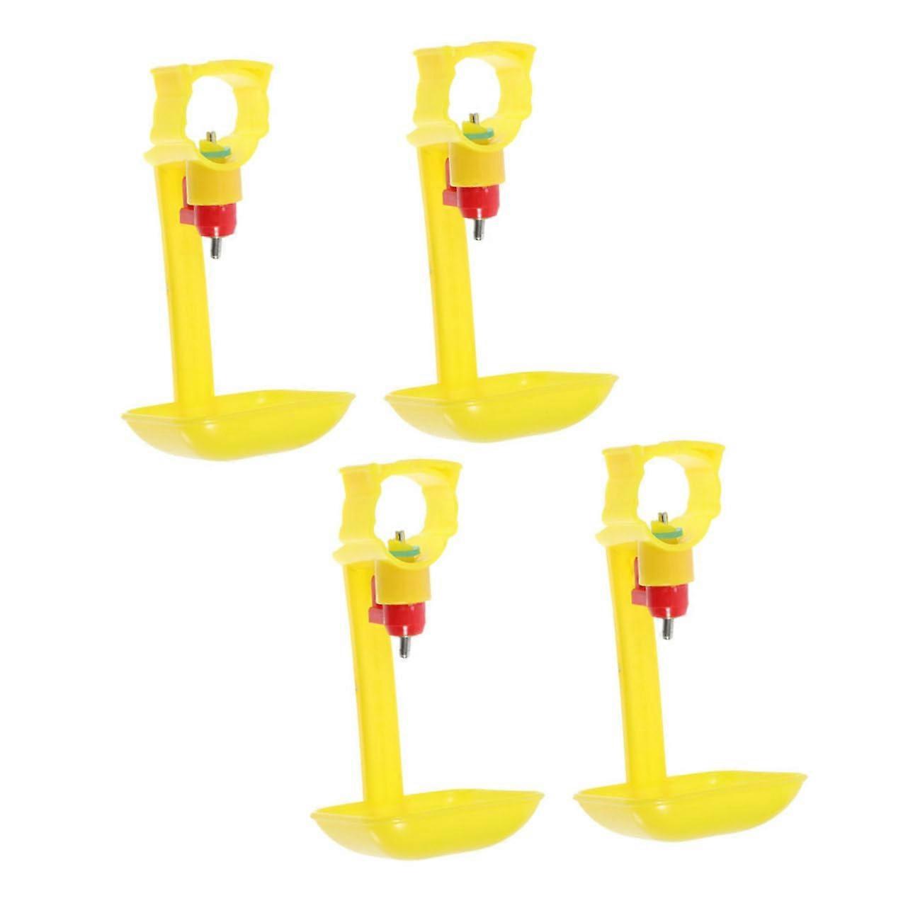 Poultry Waterers 4 Piece Set PP Material Automatic Poultry Feeder Drinking Bowl