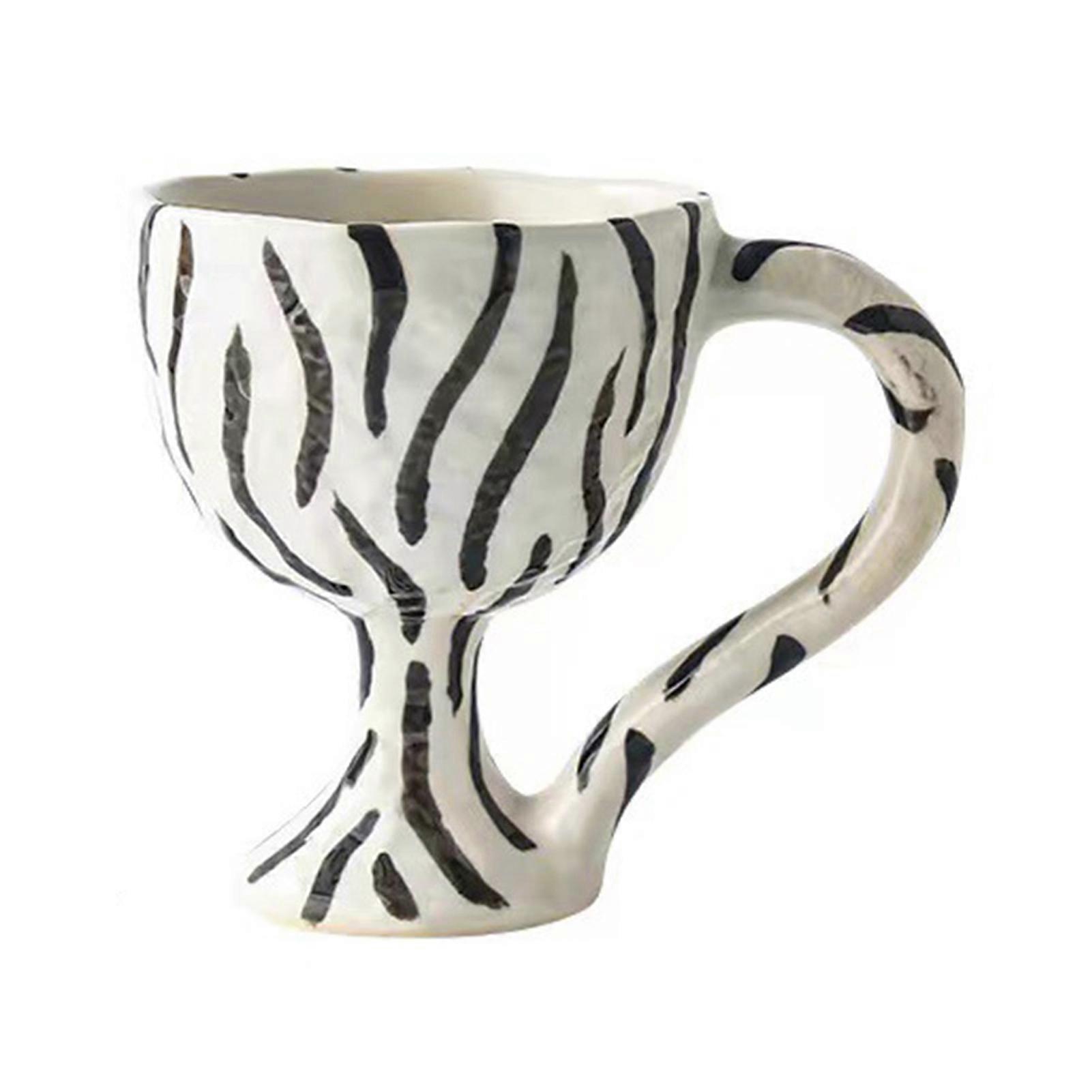 Ceramic Goblet Wine Glasses Creative Leopard Print/Zebras Print Pattern Cup