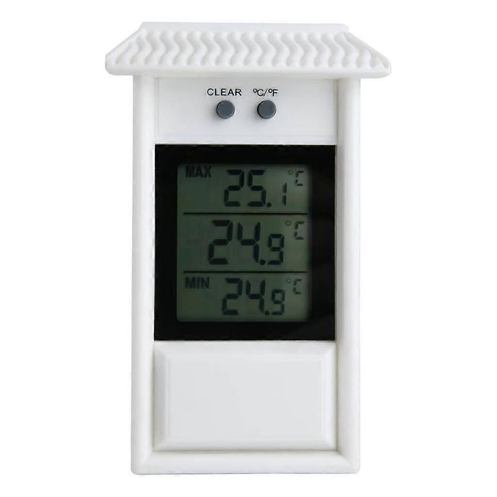 LCD Digital Indoor/Outdoor Garden Greenhouse Wall Temperature Measurement Min Value Display White Ref: 9914
