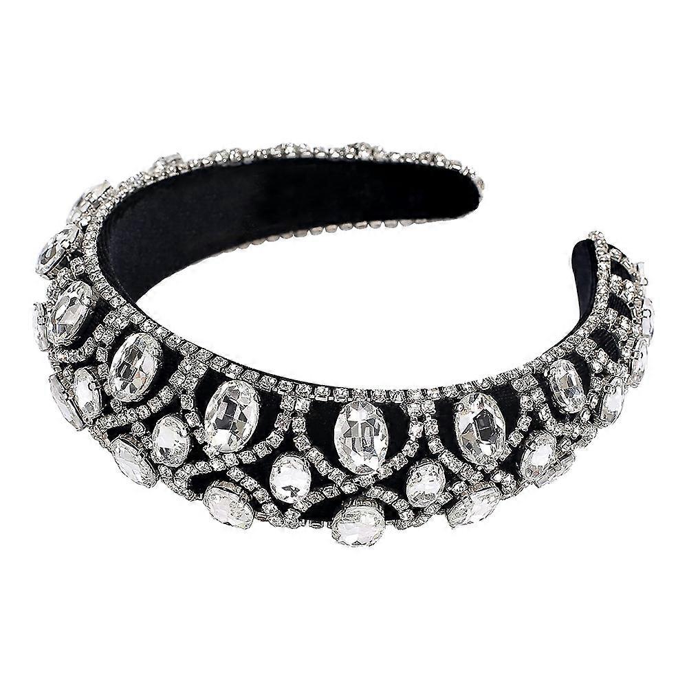Crown Headband with Rhinestone Details, Comfortable and Stylish for Various Events
