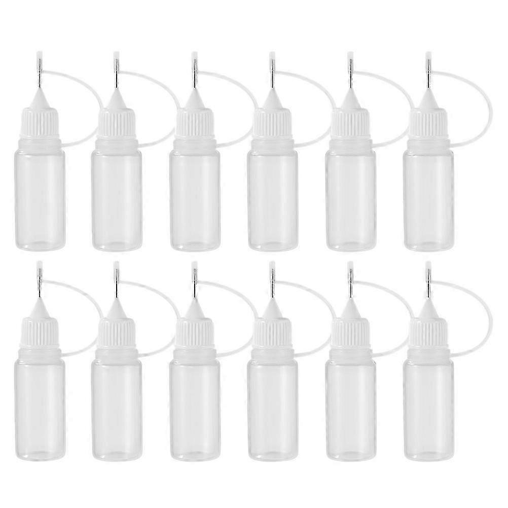 12 Pcs Quilling Tool Quilling Needle Tip Glue Bottle 20ml Art Bottle Needle Tip Glue Bottle Applicat