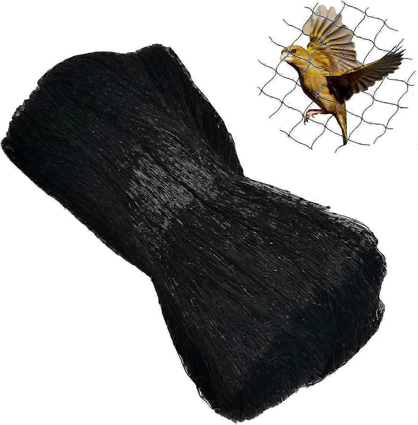 Bird Protection Netting, 4m X 10m Anti Bird Netting, Black Netting to Safeguard Fruit Trees and Vegetables from Damage