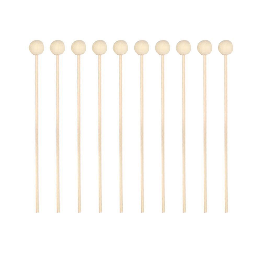 10 Pcs Rattan Reed Sticks Straight Natural Fragrance Reed Diffuser Aroma Oil Diffuser Rattan Sticks with Wooden Bead (Ivory)