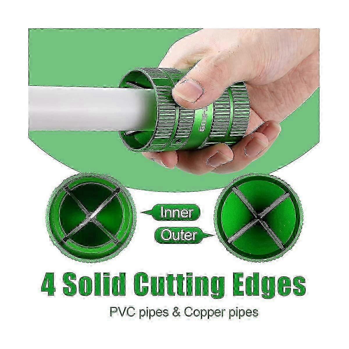 Pipe Reamer Tool for Efficient Plumbing Work, Deburring Tool for Cleaning Copper and PVC Pipes and Tubing