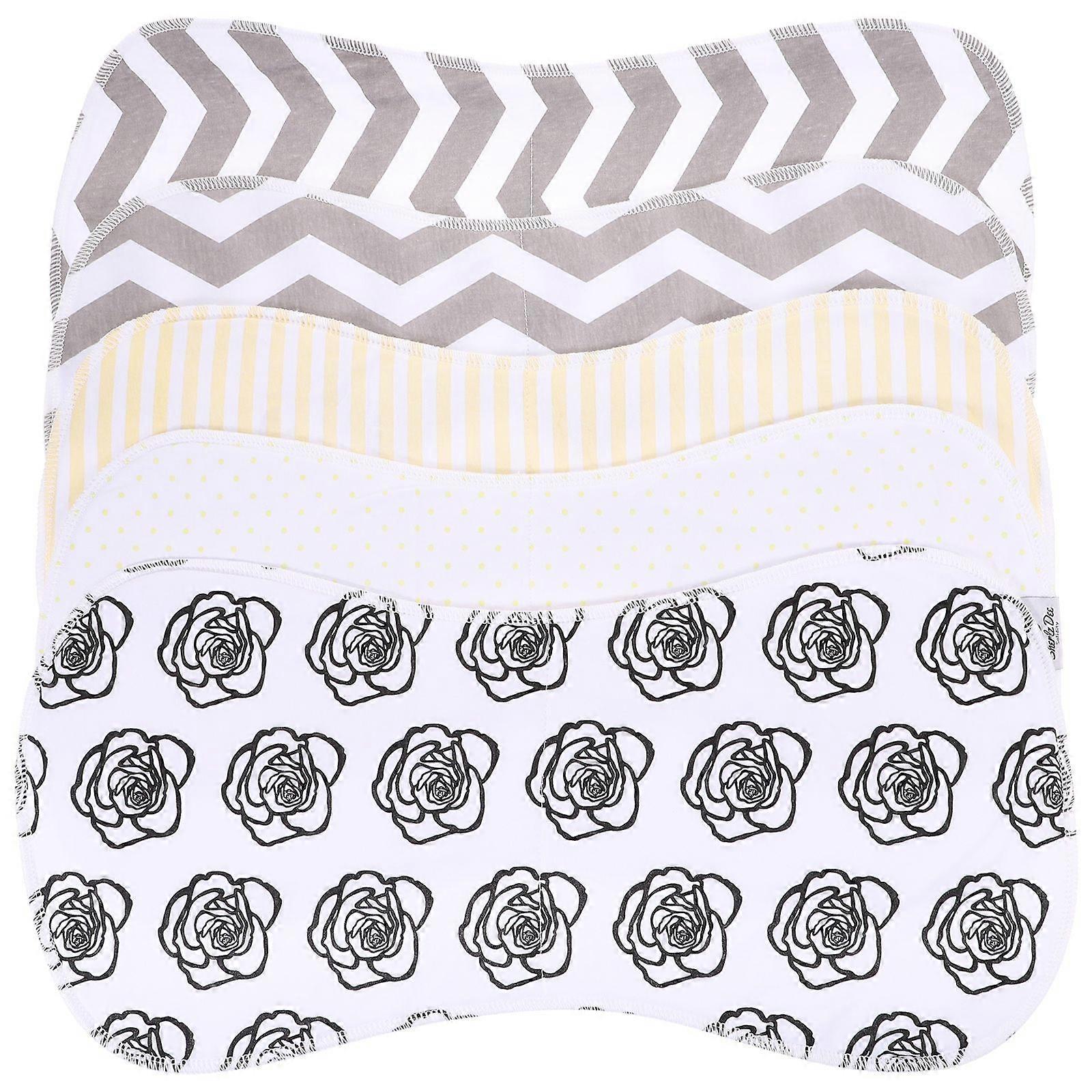 5件套棉婴儿打嗝布双层打嗝布吸水打嗝布随机图案