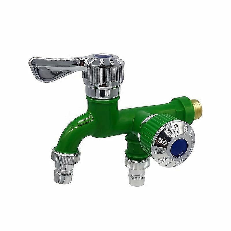 Household 4Point Universal onePoint TwoPoint Antize and SplashProof Kitchen DualControl Washing Machine Faucet(Green)