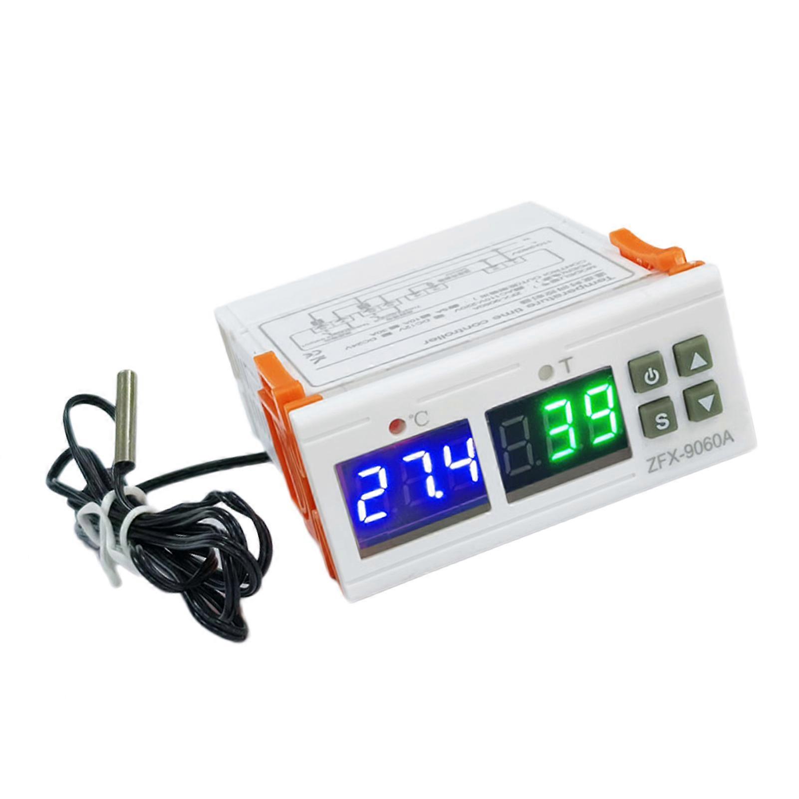 ZFX-9060A Digital Temperature Controller Intelligent Temperature Regulator DC24V 10A Timing Thermostat Support Heating/Cooling/Temperature Correction