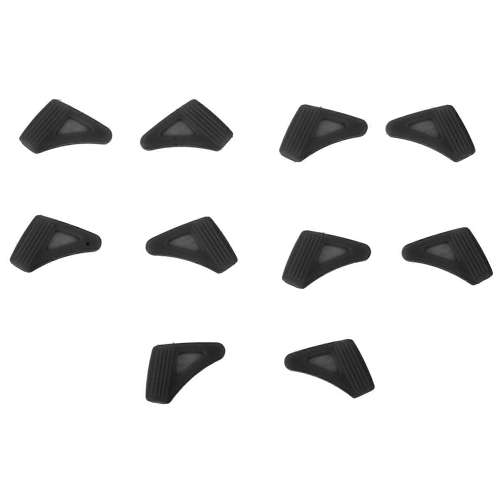 Silicone Ear Grips for Glasses 10pcs Comfortable Ear Hooks for Secure Fit, Slip Resistant Design for Sports and Daily Use, Black