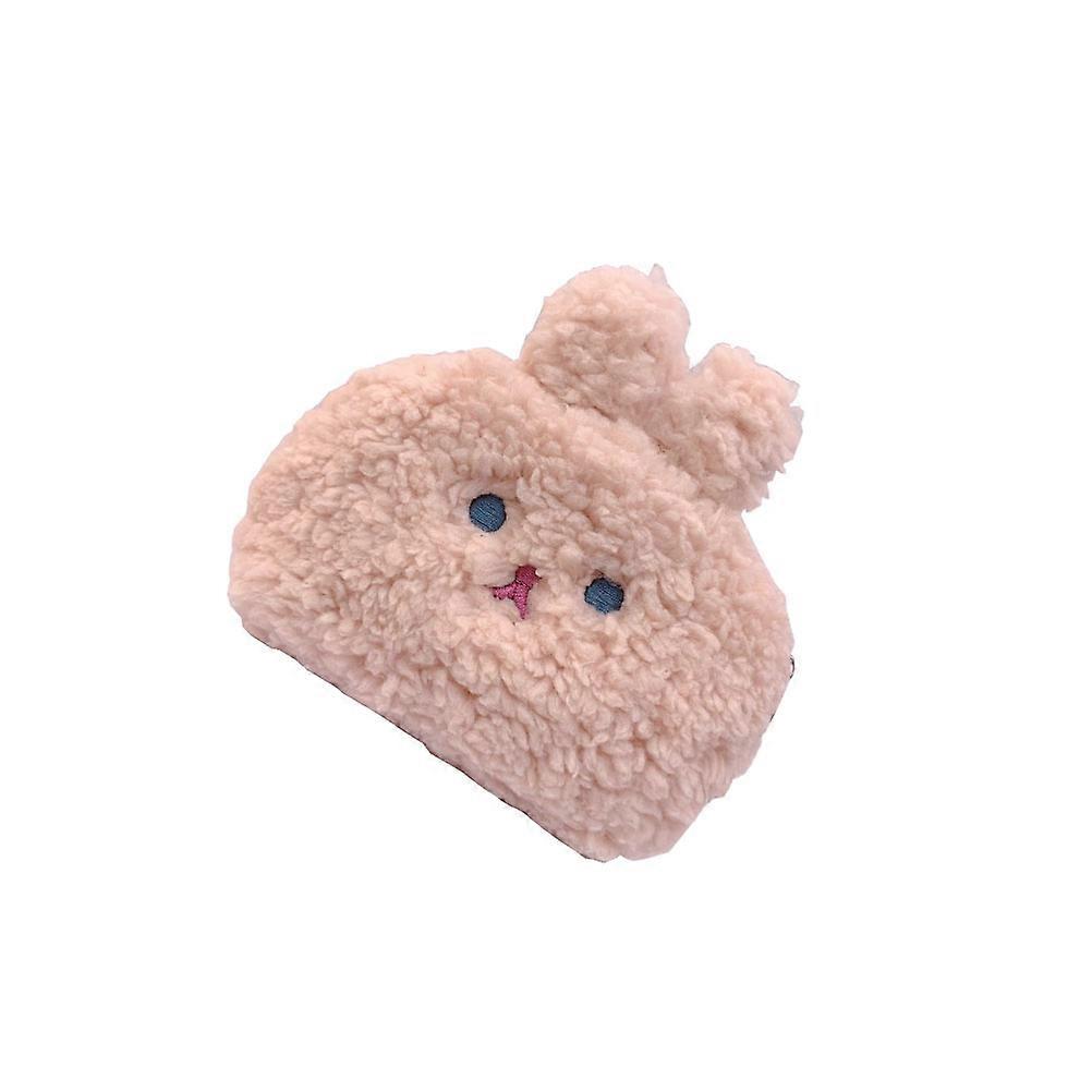 Cute Small Wallet Purse Bunny Shape For Girls Daily Use Small Size Plush Material Holding Coins 1Set