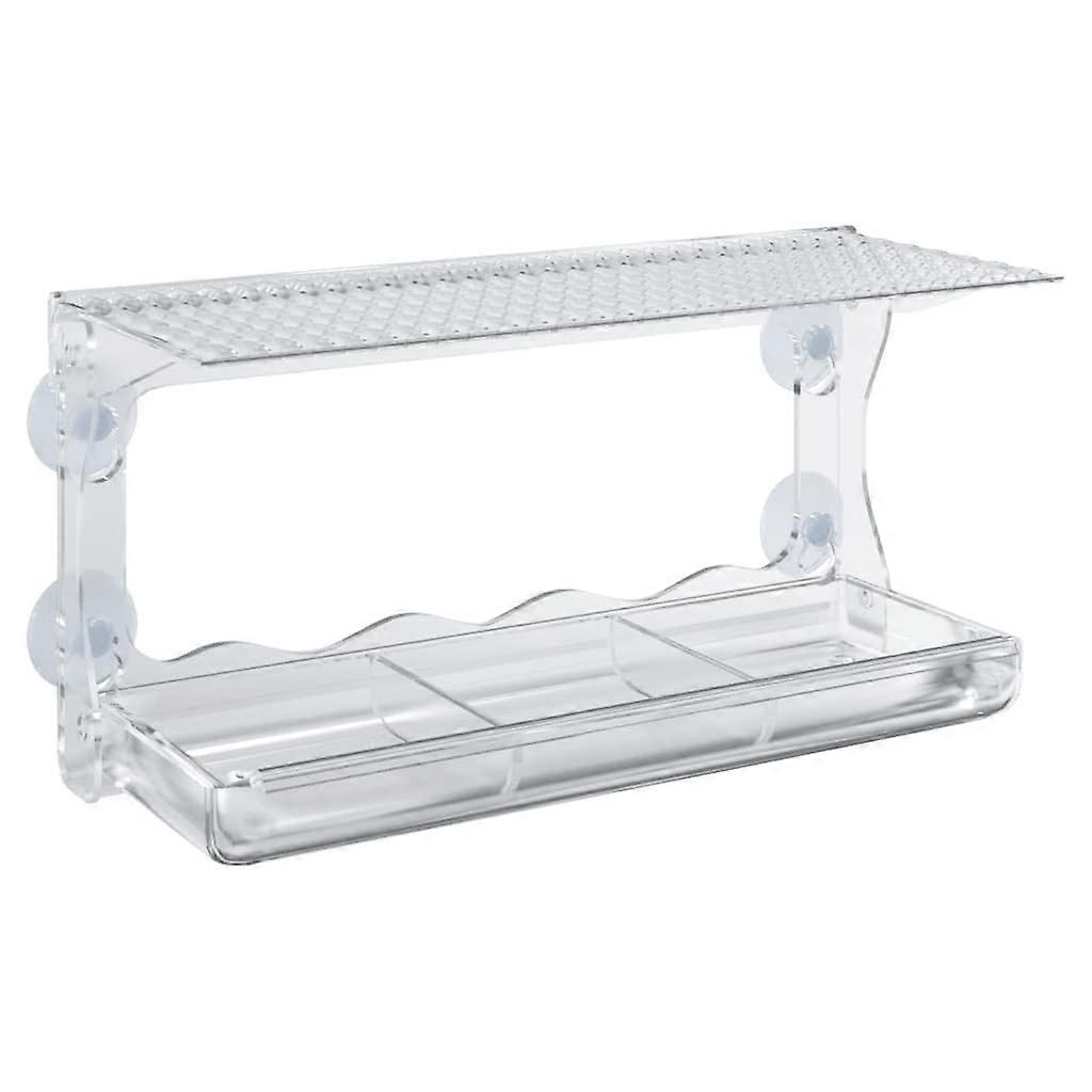2 x Window Feeding Station Bird Feeder for Birds Acrylic 30 x 12 x 15 cm